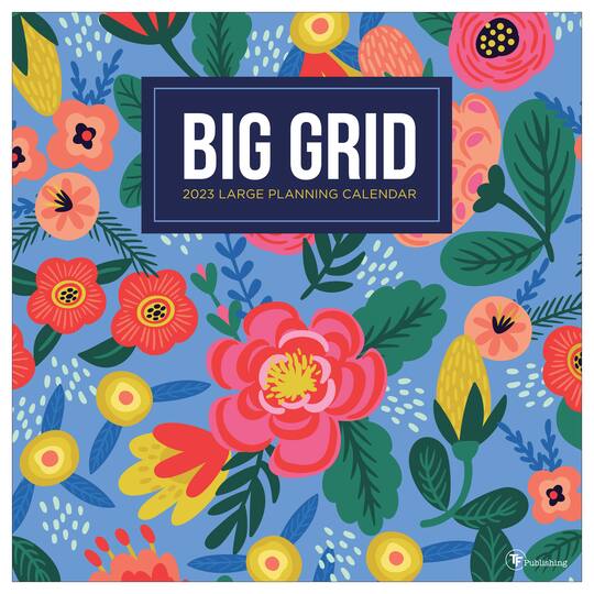 2023 Floral Big Grid Wall Calendar Wall Calendars Michaels